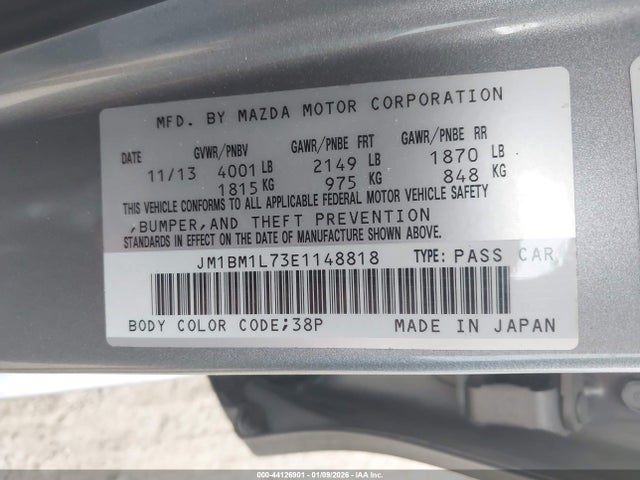 Mazda Mazda3 I Touring 2014 JM1BM1L73E1148818 Image 9