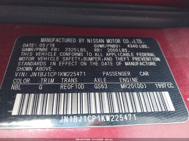 2019 NISSAN ROGUE SPORT JN1BJ1CP1KW225471 Photo 8