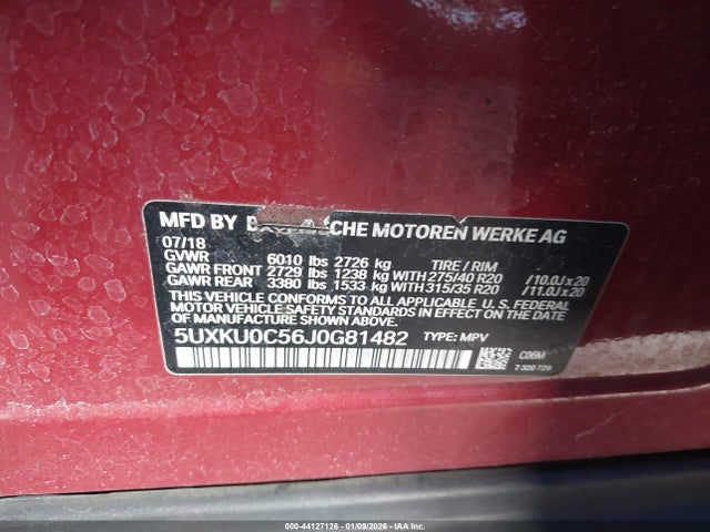5UXKU0C56J0G81482 BMW X6 Sdrive35i
