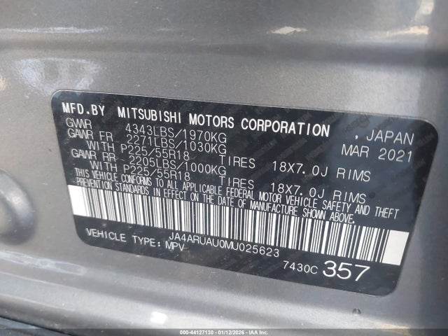 2021 MITSUBISHI OUTLANDER SPORT JA4ARUAU0MU025623 Photo 8