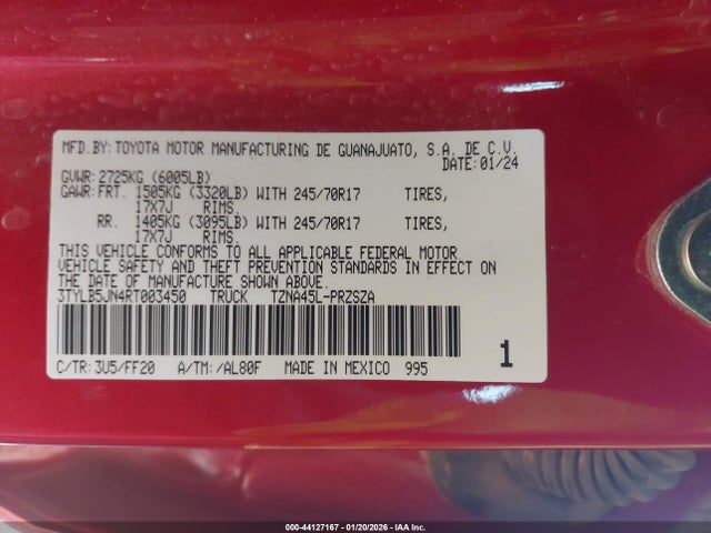 2024 TOYOTA TACOMA 3TYLB5JN4RT003450 Photo 8