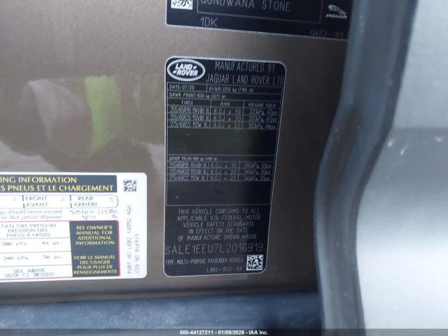 SALE1EEU7L2016919 Land Rover Defender 110 First Edition/110 Hse