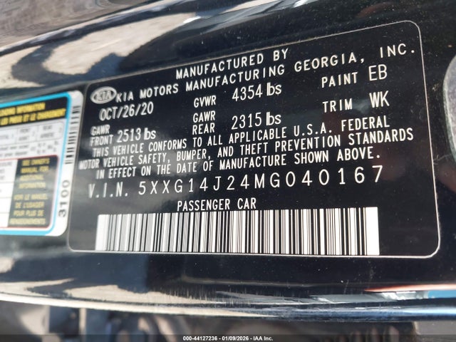5XXG14J24MG040167 KIA K5 LXS