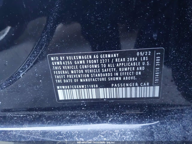 2022 VOLKSWAGEN GOLF GTI WVWH87CDXNW211858 Photo 8