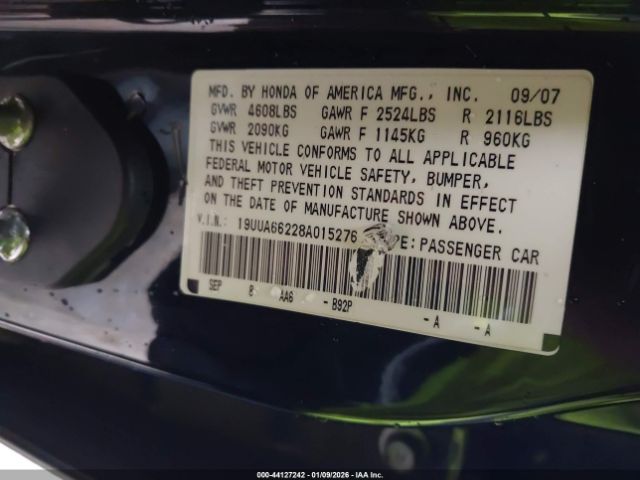 2008 ACURA TL 19UUA66228A015276 Photo 8