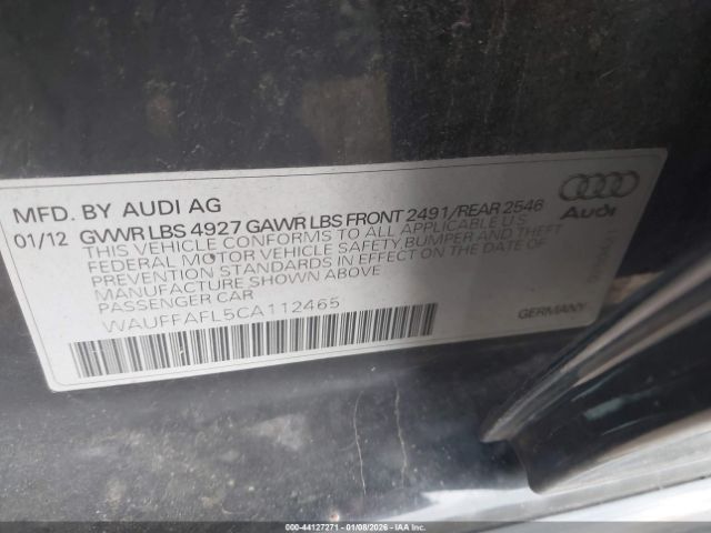 2012 AUDI A4 WAUFFAFL5CA112465 Photo 8