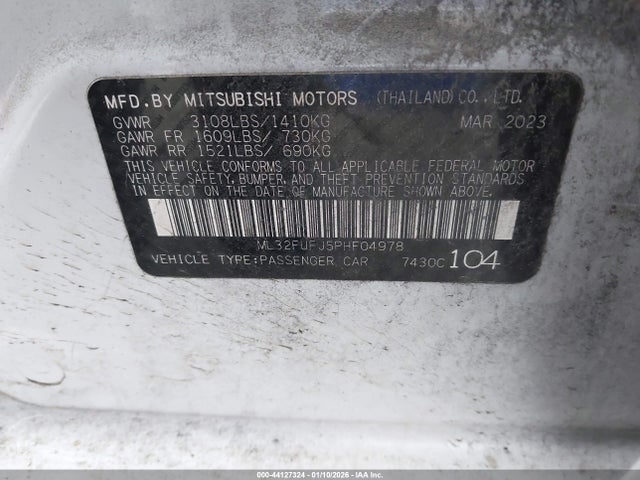2023 MITSUBISHI MIRAGE G4 ML32FUFJ5PHF04978 Photo 8