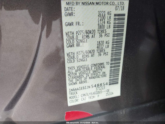 2018 NISSAN TITAN 1N6AA1E61JN548854 Photo 8