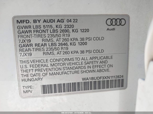 2022 AUDI Q3 WA1BUDF3XN1112824 Photo 8