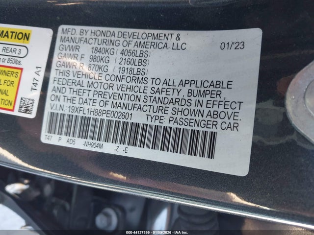 19XFL1H88PE002601 Honda Civic Sport Touring