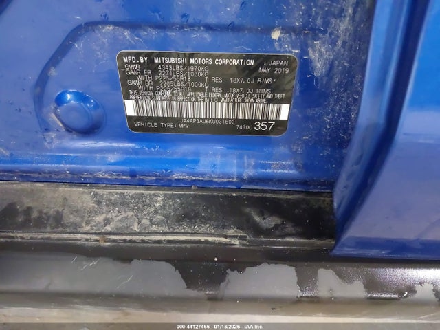 2019 MITSUBISHI OUTLANDER SPORT JA4AP3AU6KU031603 Photo 8