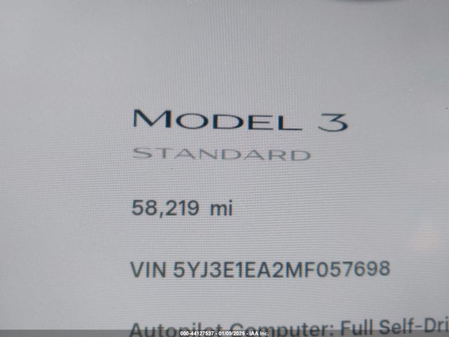 Tesla Model 3 Standard Range Plus Rear-wheel Drive 2021 5YJ3E1EA2MF057698 Image 15