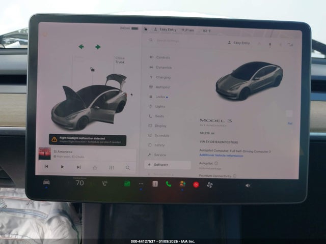 2021 TESLA MODEL 3 5YJ3E1EA2MF057698 Photo 6