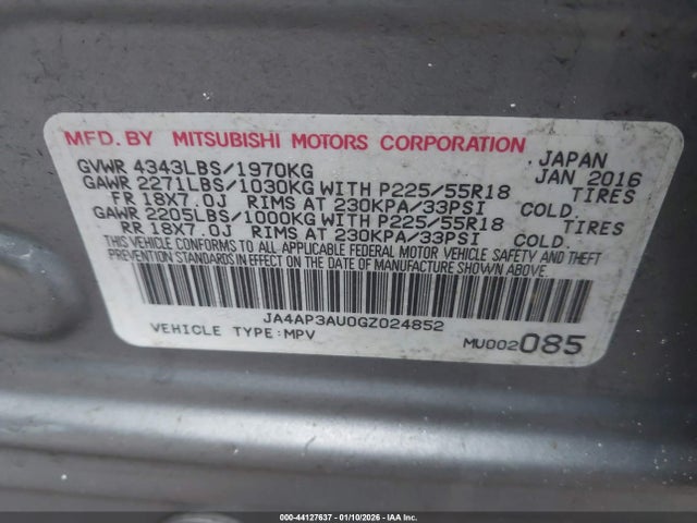 2016 MITSUBISHI OUTLANDER SPORT JA4AP3AU0GZ024852 Photo 8