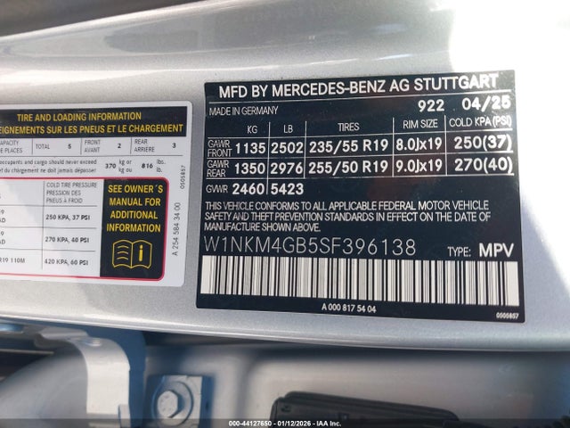 W1NKM4GB5SF396138 Mercedes-Benz GLC 300