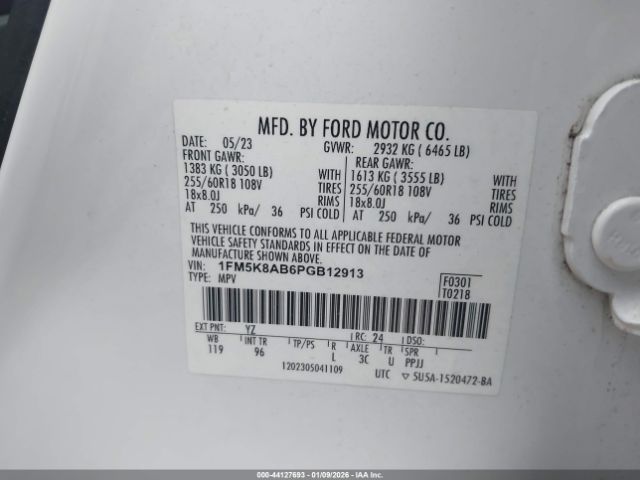 2023 FORD EXPLORER 1FM5K8AB6PGB12913 Photo 8