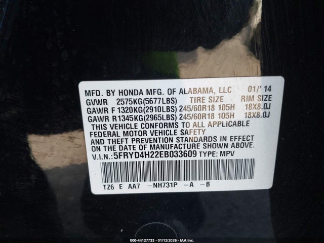 2014 ACURA MDX 5FRYD4H22EB033609 Photo 8