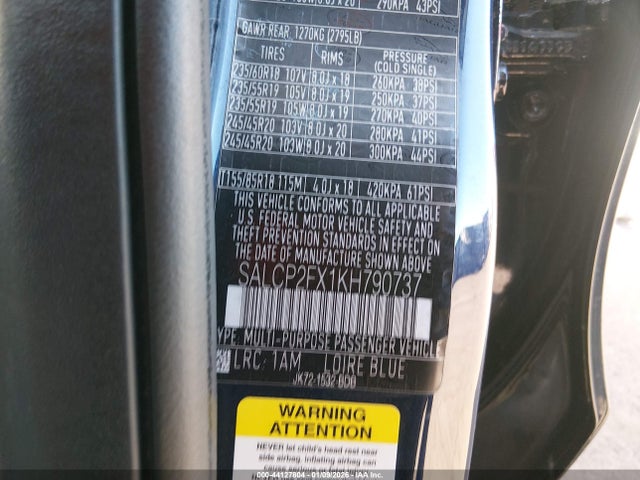 2019 LAND ROVER DISCOVERY SPORT SALCP2FX1KH790737 Photo 8