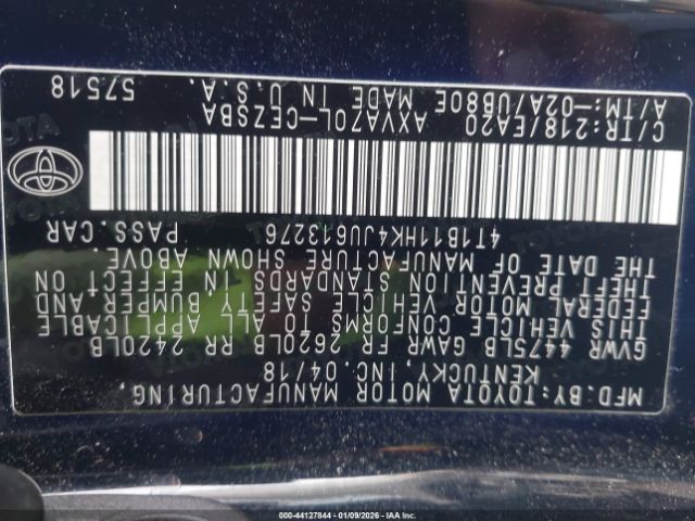 2018 TOYOTA CAMRY 4T1B11HK4JU613276 Photo 8