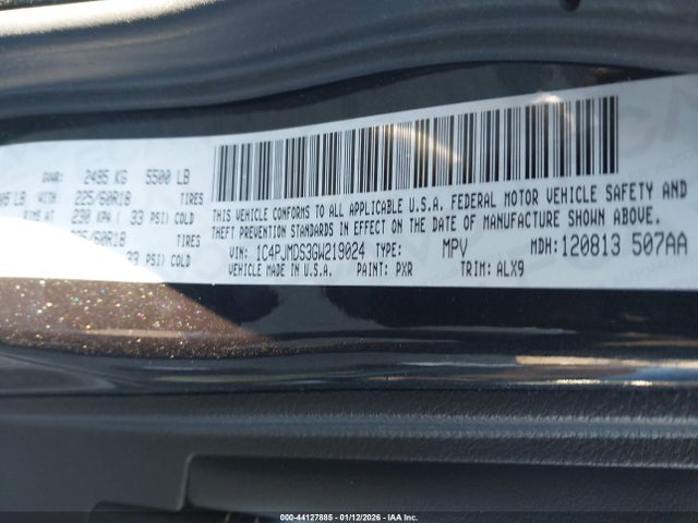 1C4PJMDS3GW219024 Jeep Cherokee Limited