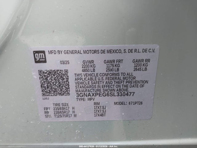 2025 CHEVROLET EQUINOX 3GNAXPEG6SL330477 Photo 8