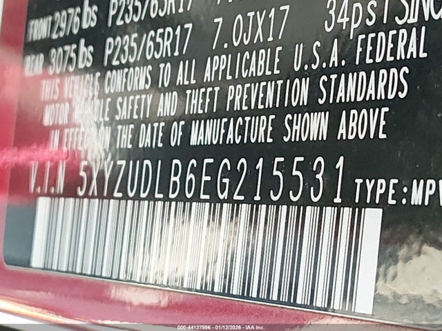 5XYZUDLB6EG215531 Hyundai Santa Fe Sport 2.4l