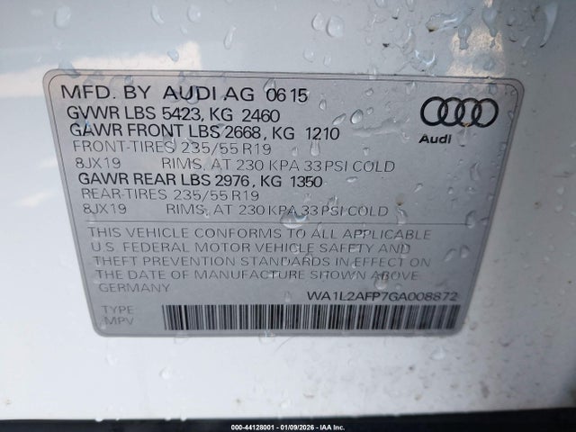 WA1L2AFP7GA008872 Audi Q5 2.0t Premium