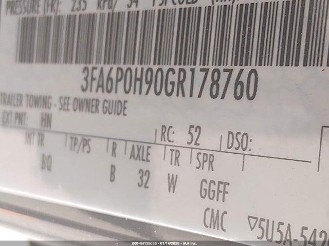 3FA6P0H90GR178760 Ford FUSION SE