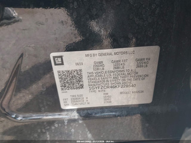 2019 CADILLAC XT4 1GYFZCR46KF228540 Photo 8