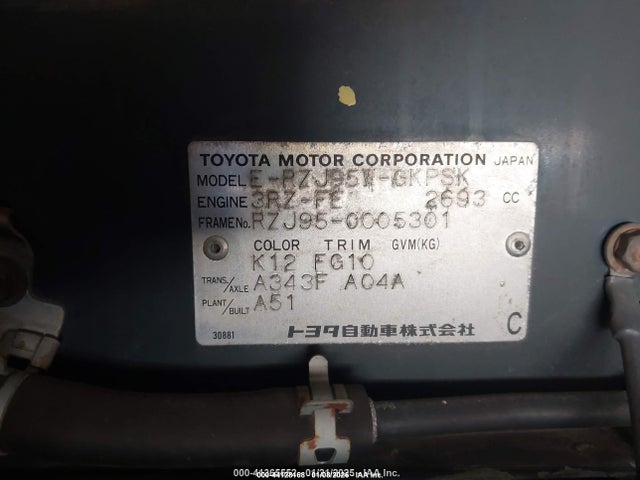 1997 TOYOTA LAND CRUISER RJZ950005301 Photo 8