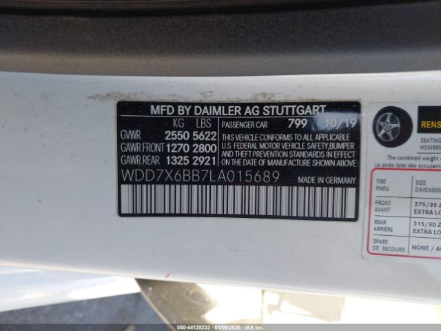 2020 MERCEDES-BENZ AMG GT 53 4-DOOR COUPE WDD7X6BB7LA015689 Photo 8