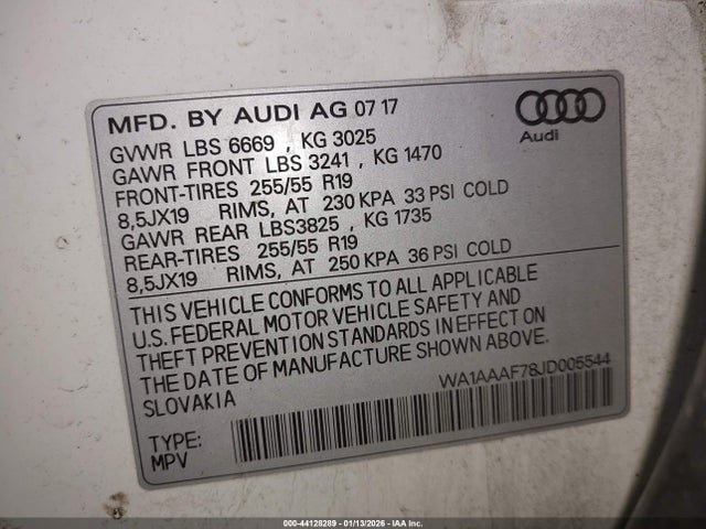 2018 AUDI Q7 WA1AAAF78JD005544 Photo 8