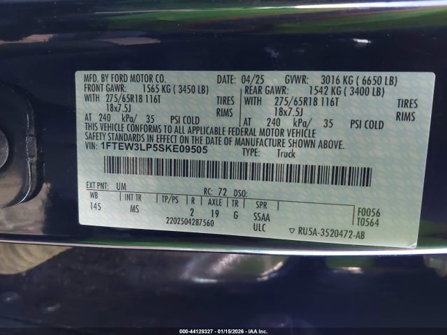 1FTEW3LP5SKE09505 Ford F-150 Xlt