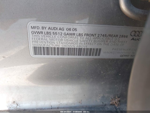 2006 AUDI A6 WAUKG74F06N032287 Photo 8