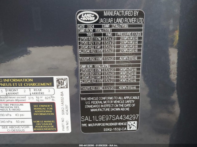 SAL1L9E97SA434297 Land Rover Range Rover Sport P530 Dynamic Se