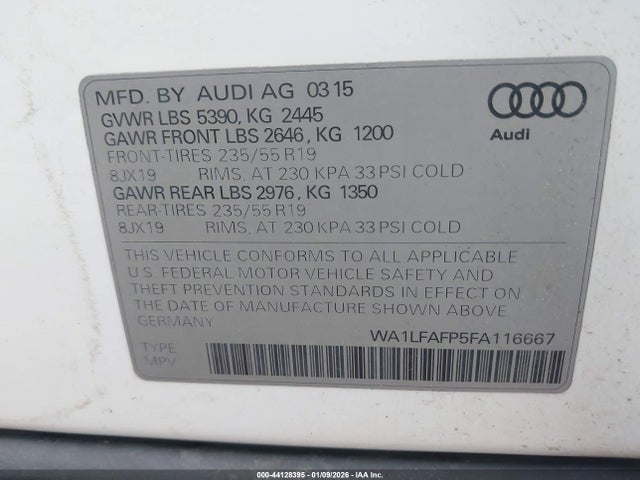 2015 AUDI Q5 WA1LFAFP5FA116667 Photo 8