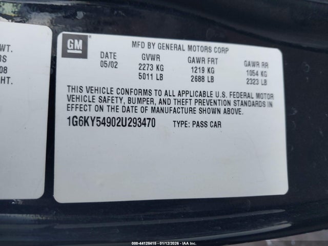 2002 CADILLAC SEVILLE 1G6KY54902U293470 Photo 8