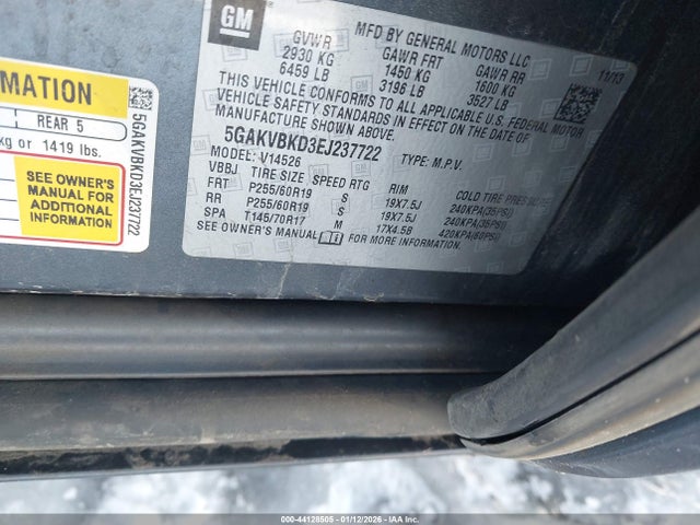 5GAKVBKD3EJ237722 Buick Enclave