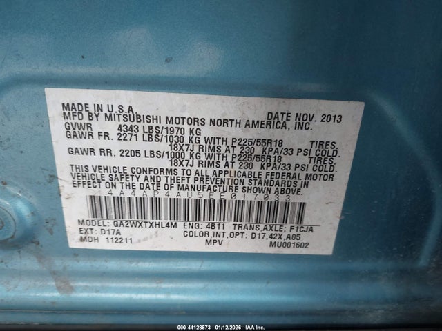 2014 MITSUBISHI OUTLANDER SPORT 4A4AP4AU5EE017033 Photo 8