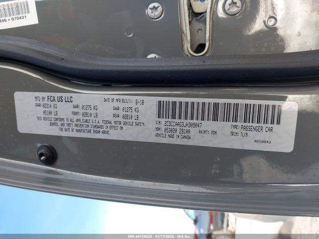 Aukcja sprzedaży 2018 Chrysler 300 Touring, vin: 2C3CCAAG3JH309047, numer aukcji: 44128625