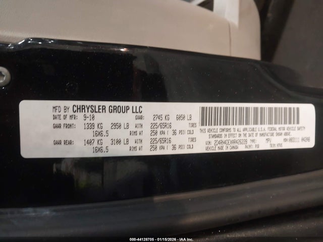 2010 Dodge Grand Caravan Se მანქანა იყიდება აუქციონზე, vin: 2D4RN4DEXAR426228, აუქციონის ნომერი: 44128705