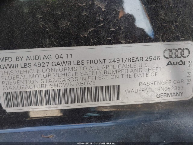 2011 AUDI A4 WAUFFAFL1BN052353 Photo 8