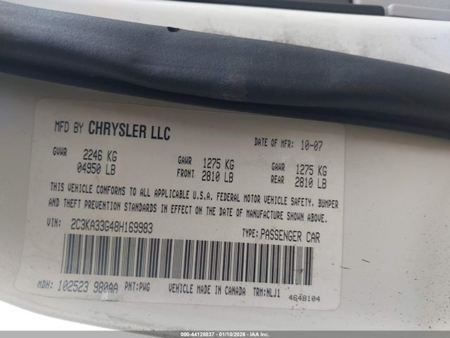 2008 CHRYSLER 300 2C3KA33G48H169983 Photo 8
