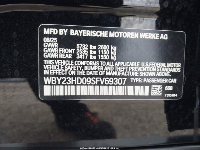 WBY23HD09SFV69307 BMW I4 Gran Coupe Edrive40