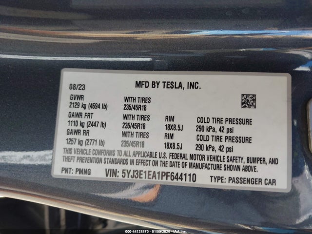 2023 TESLA MODEL 3 5YJ3E1EA1PF644110 Photo 8