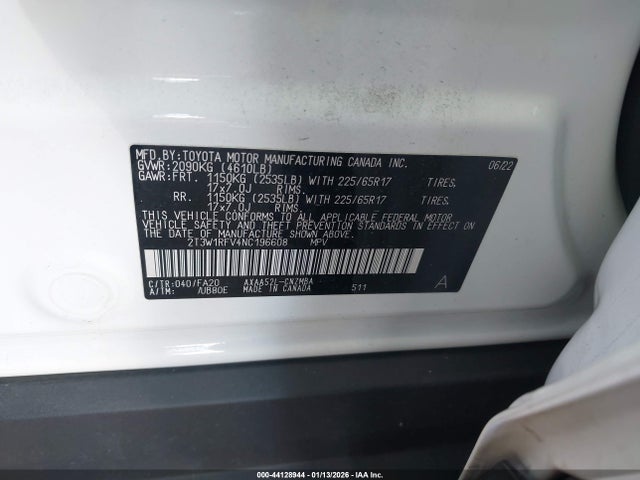 Toyota Rav4 Xle 2022 2T3W1RFV4NC196608 Image 9