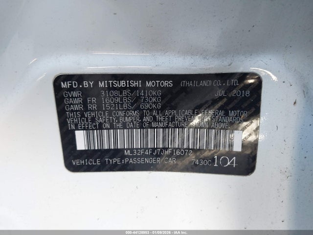 2018 MITSUBISHI MIRAGE G4 ML32F4FJ7JHF16072 Photo 8