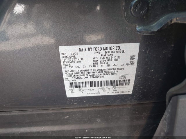 2024 FORD EXPLORER 1FMSK7DH1RGA61949 Photo 8