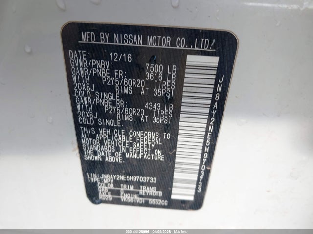 2017 NISSAN ARMADA JN8AY2NE5H9703733 Photo 8