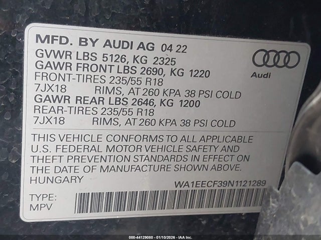 2022 AUDI Q3 WA1EECF39N1121289 Photo 8